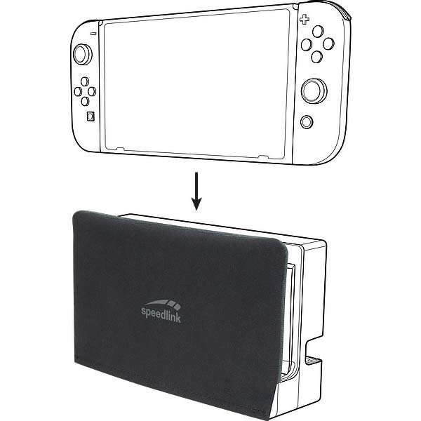 Speedlink ochranný kryt obrazovky pre základňu konzoly Nintendo Switch, čierny