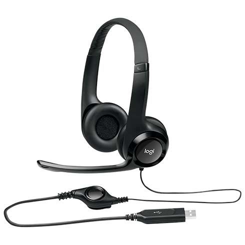 Logitech H390 - USB stereo headset - čierne