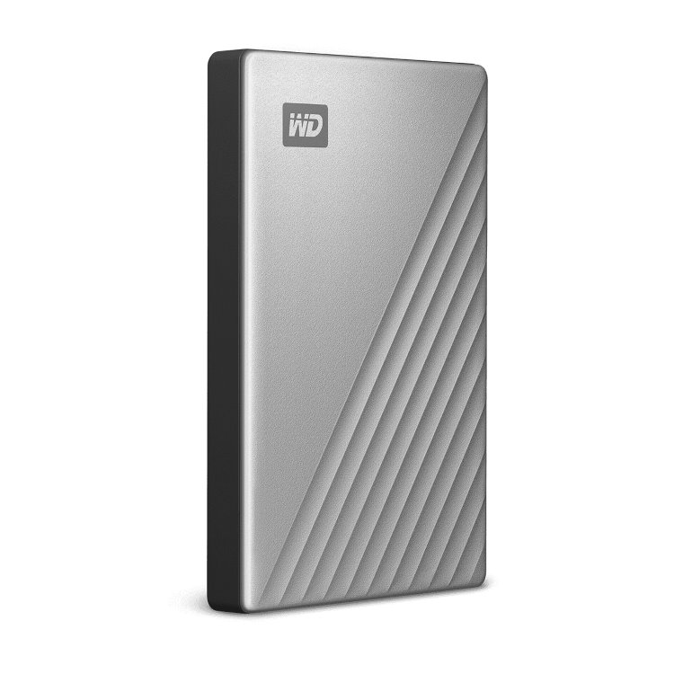 WD HDD My Passport Ultra Externý disk, 2 TB, USB-C, strieborná