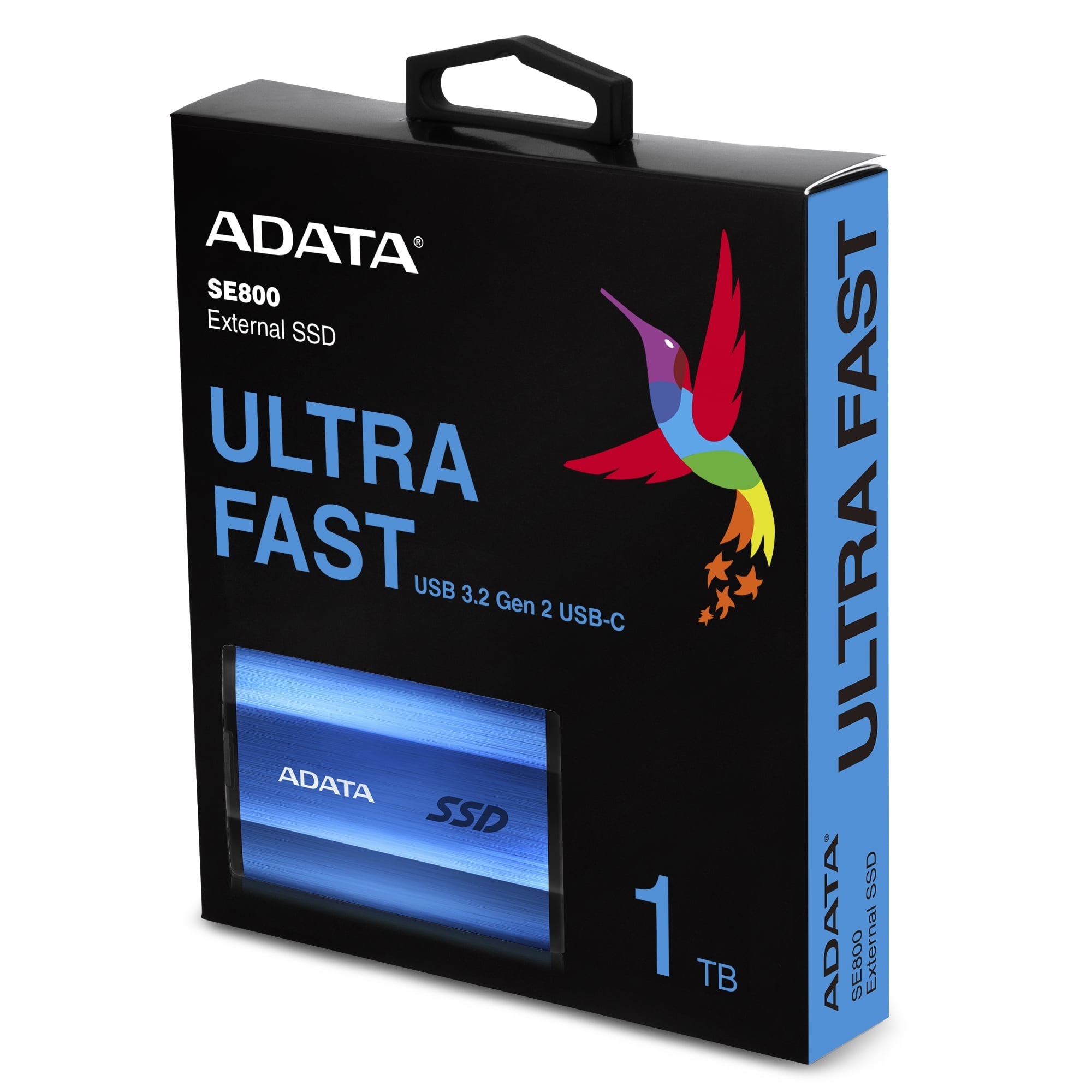 A-Data SSD SE800, 1TB, USB-C 3.2 - rýchlosť 1000 MB/s (ASE800-1TU32G2-CBK), Black