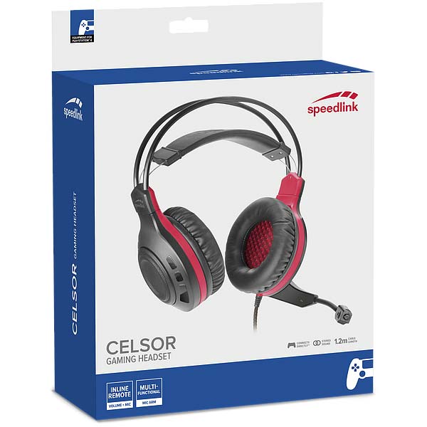 Herné slúchadlá Speedlink Celsor Gaming Headset pre PS4, čierne