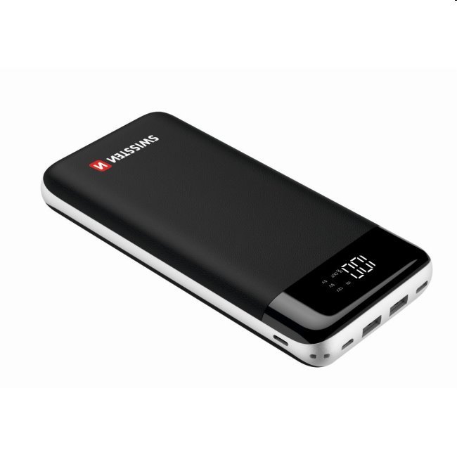 Swissten čierna Core Slim powerbanka 30000 mAh