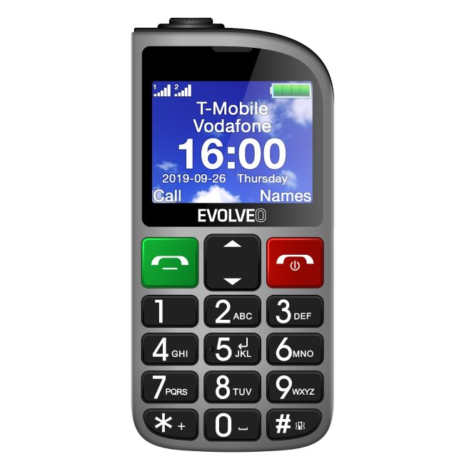 Evolveo EasyPhone FM, sivá, nabíjací stojan - SK distribúcia Evolveo EasyPhone FM, sivá, nabíjací stojan - SK distribúcia