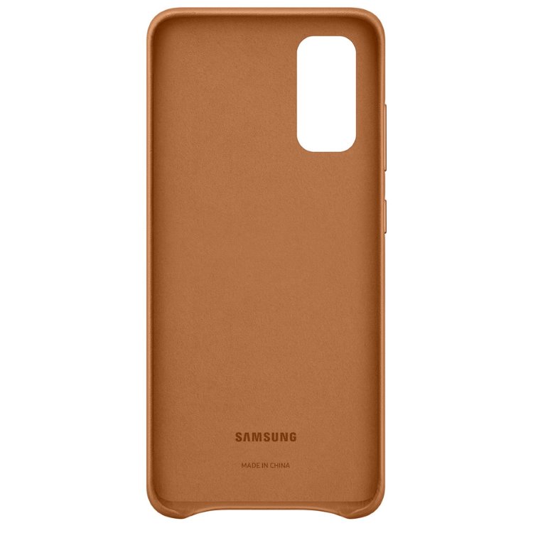 Zadný kryt Leather Cover pre Samsung Galaxy S20, hnedá