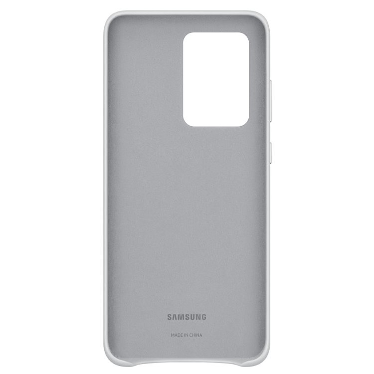 Zadný kryt Leather Cover pre Samsung Galaxy S20 Ultra - G988F, svetlo-sivá (EF-VG988LS)