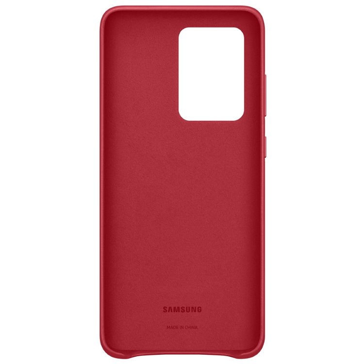 Zadný kryt Leather Cover pre Samsung Galaxy S20 Ultra, červená