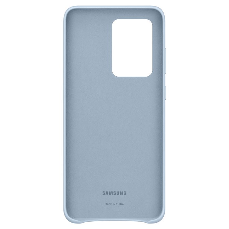 Zadný kryt Leather Cover pre Samsung Galaxy S20 Ultra, svetlo-modrá