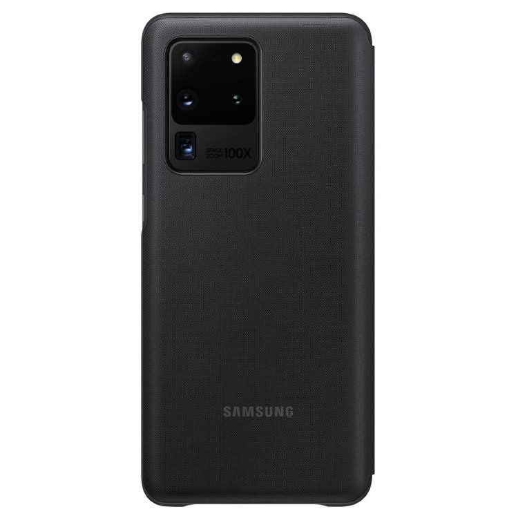 Knižkové puzdro LED View Cover pre Samsung Galaxy S20 Ultra, čierna