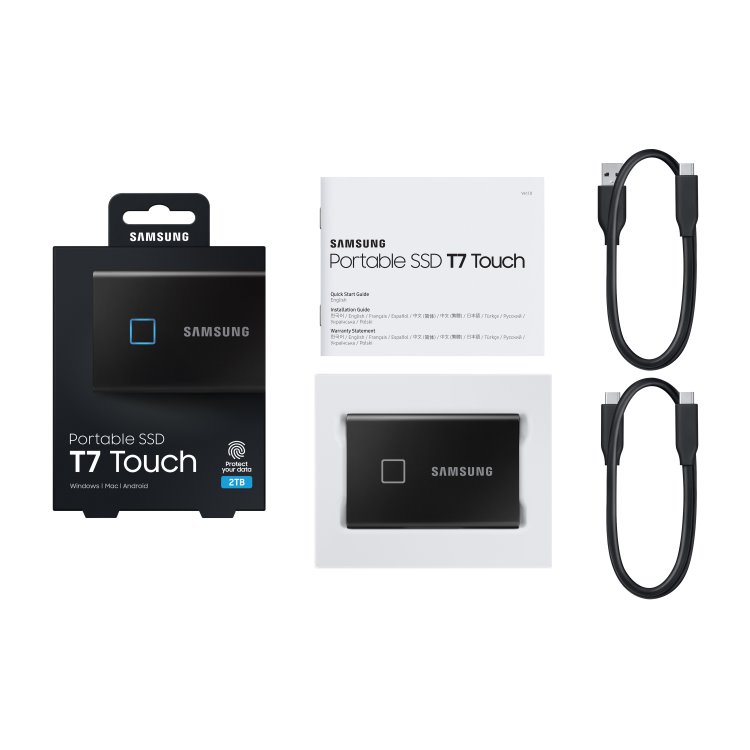 Samsung SSD T7 Touch, 2TB, USB 3.2, black Samsung SSD T7 Touch, 2TB, USB 3.2, black