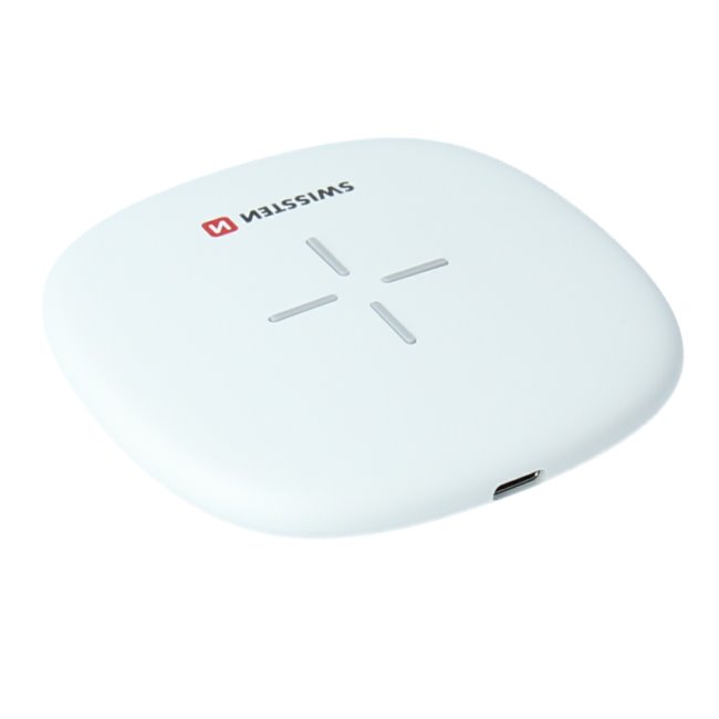 Bezdrôtová nabíjačka Swissten 10 W, biela Bezdrôtová nabíjačka Swissten 10 W, biela