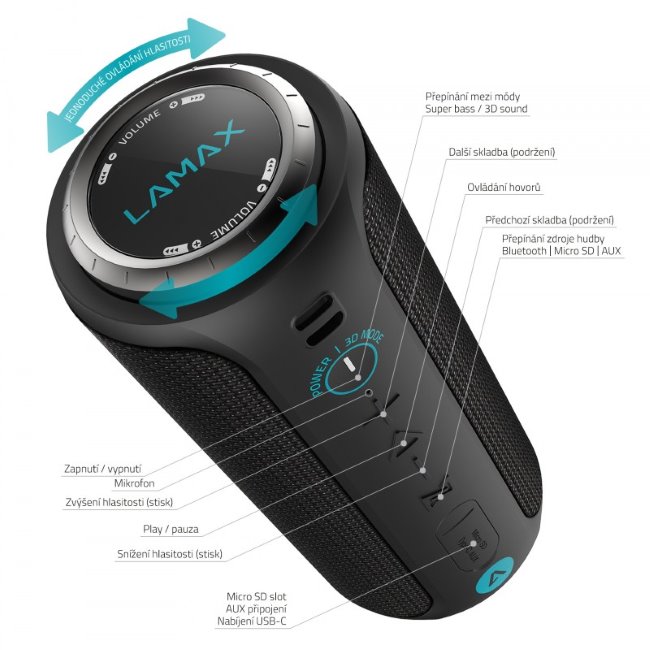 LAMAX Sounder2, bezdrôtový reproduktor LAMAX Sounder2, bezdrôtový reproduktor