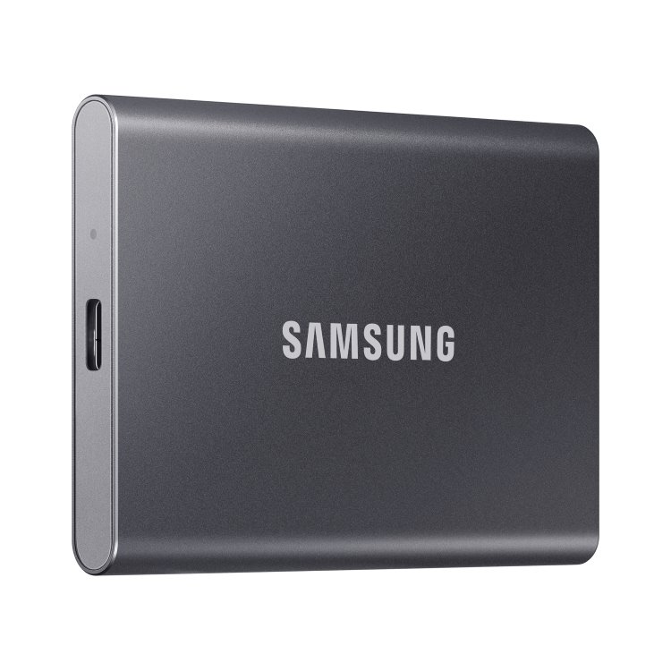 Samsung SSD disk T7, 1 TB, USB 3.2, sivá