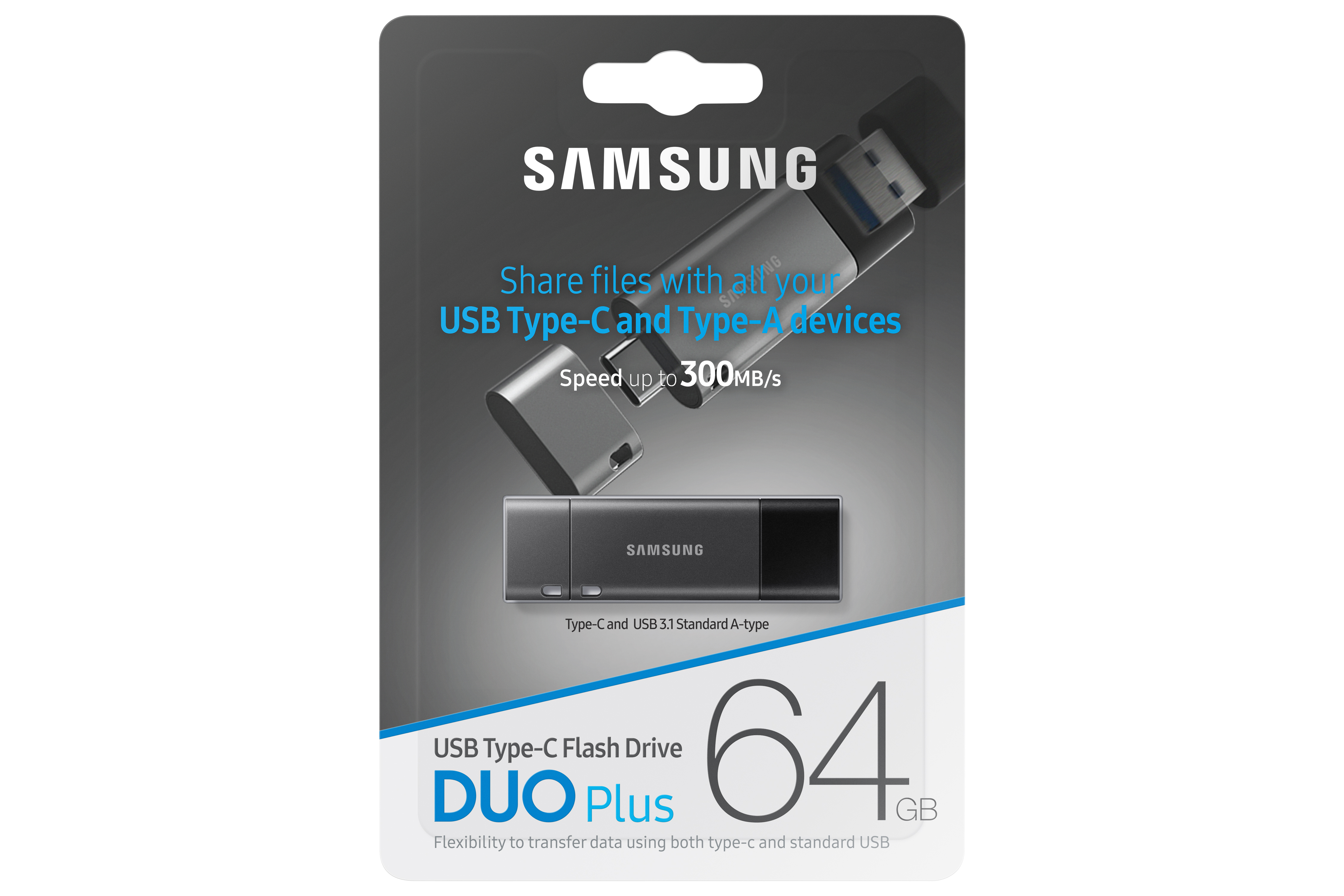 USB OTG kľúč Samsung DUO Plus, 64GB, USB-C 3.1 (MUF-64DB/APC)