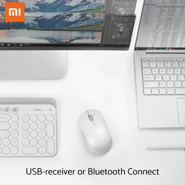 Bezdrôtová myš Xiaomi Mi Dual Mode, silent edícia, biela Bezdrôtová myš Xiaomi Mi Dual Mode, silent edícia, biela