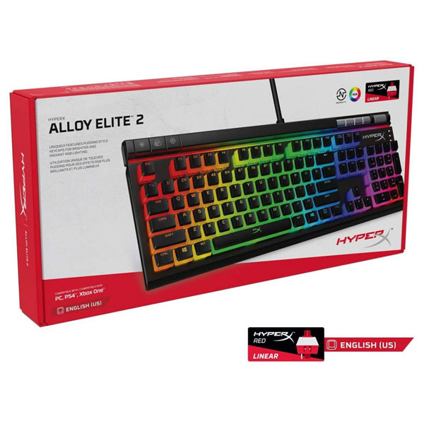 Herná klávesnica Kingston HyperX Alloy Elite 2 Mechanical Gaming Keyboard, HX Red-US