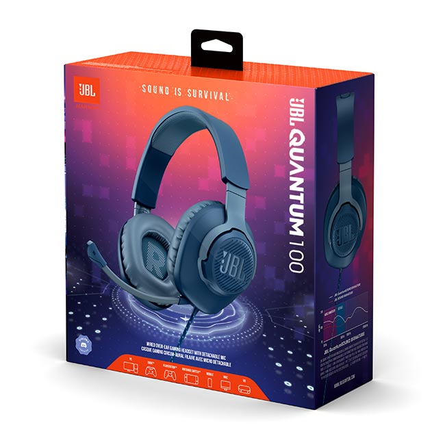 JBL Quantum 100 herné slúchadlá, blue JBL Quantum 100 herné slúchadlá, blue