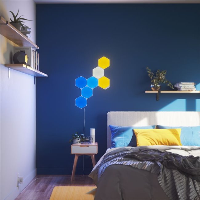 Modulárne smart osvetlenie Nanoleaf Shapes Hexagons Starter Kit Mini, 5 panelov Modulárne smart osvetlenie Nanoleaf Shapes Hexagons Starter Kit Mini, 5 panelov