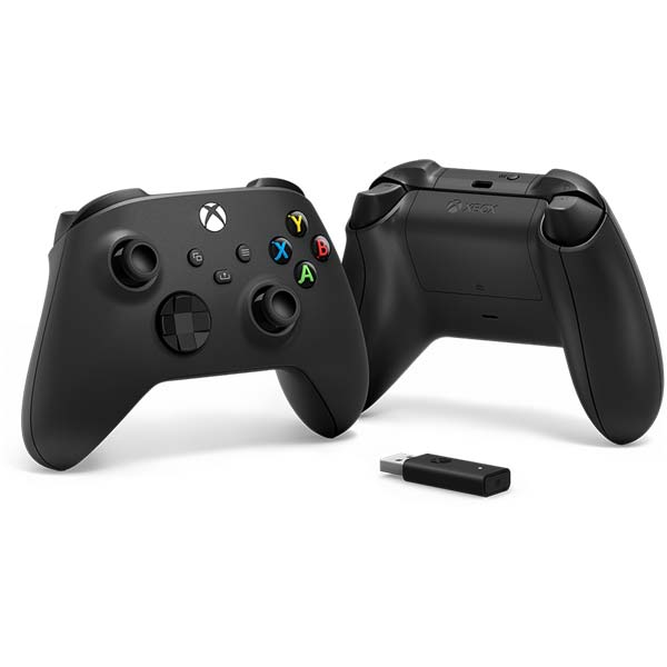 Microsoft Xbox Wireless Controller, carbon black + Microsoft Xbox Wireless Adapter for Windows