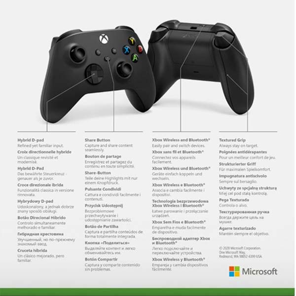 Microsoft Xbox Bezdrôtový ovládač, carbon black