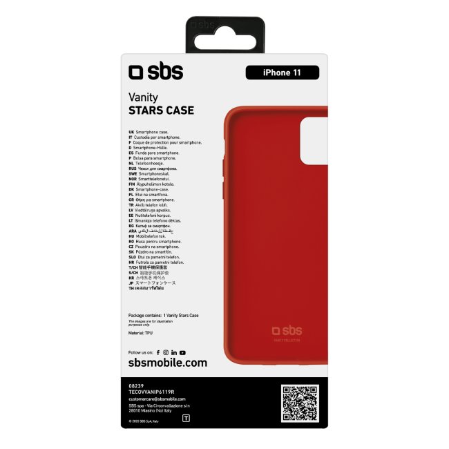 Zadný kryt SBS Vanity pre Apple iPhone 11, červená