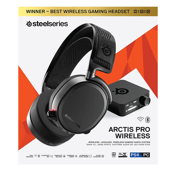 Bezdrôtové slúchadlá Steelseries Arctis Pro, čierne