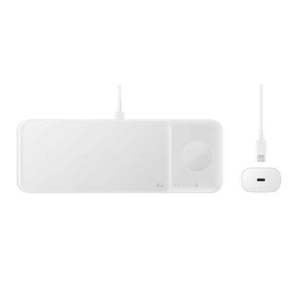 Bezdrôtová nabíjačka Samsung Trio s adaptérom a káblom, biela Bezdrôtová nabíjačka Samsung Trio s adaptérom a káblom, biela