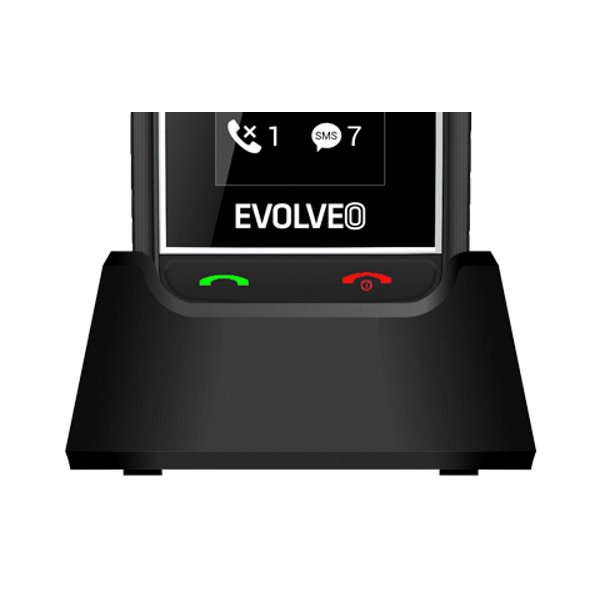 Evolveo EasyPhone FG, black + nabíjací stojan - SK distribúcia Evolveo EasyPhone FG, black + nabíjací stojan - SK distribúcia