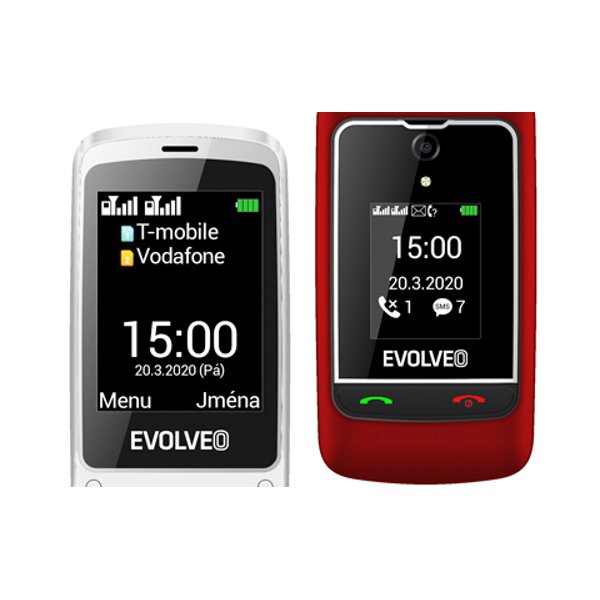 Evolveo EasyPhone FG, red + nabíjací stojan - SK distribúcia Evolveo EasyPhone FG, red + nabíjací stojan - SK distribúcia