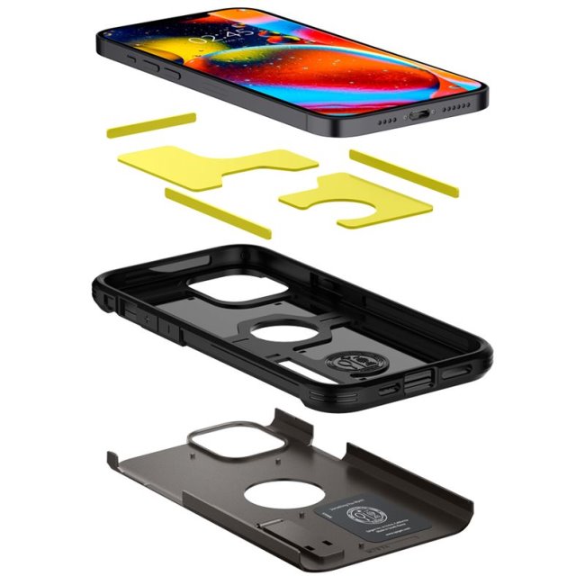 Puzdro Spigen Tough Armor pre Apple iPhone 12 Pro Max, gunmetal Puzdro Spigen Tough Armor pre Apple iPhone 12 Pro Max, gunmetal