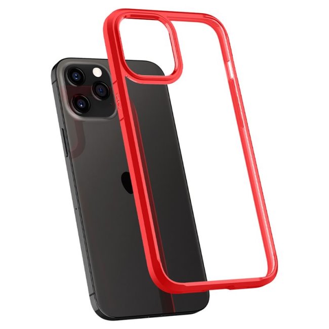 Zadný kryt Spigen Ultra Hybrid pre Apple iPhone 12 Pro Max, červená Zadný kryt Spigen Ultra Hybrid pre Apple iPhone 12 Pro Max, červená