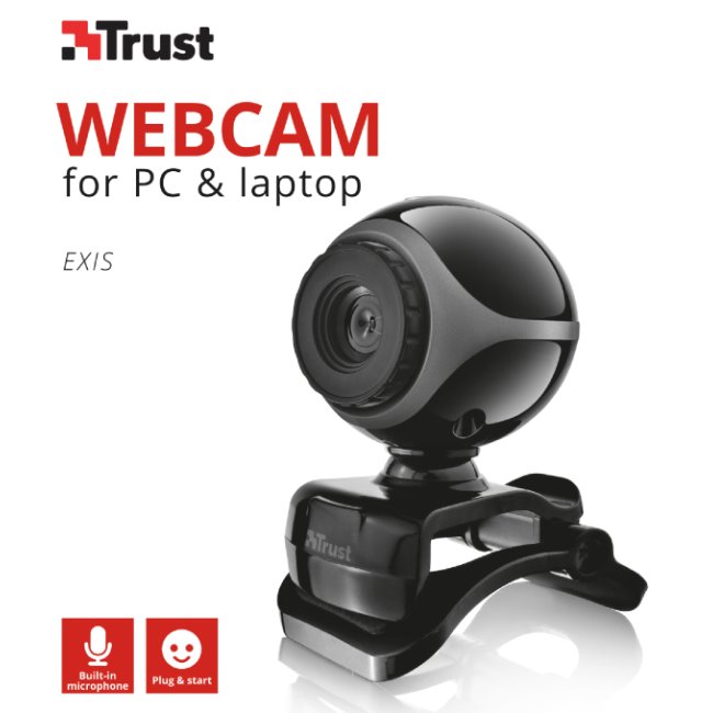 Webová kamera Trust Exis so zabudovaným mikrofónom Webová kamera Trust Exis so zabudovaným mikrofónom