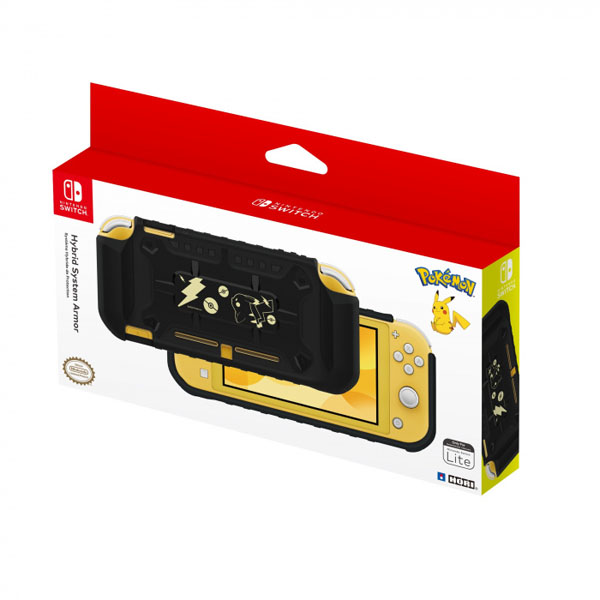 HORI Pikachu Hybrid System Armor for Nintendo Switch Lite, black gold