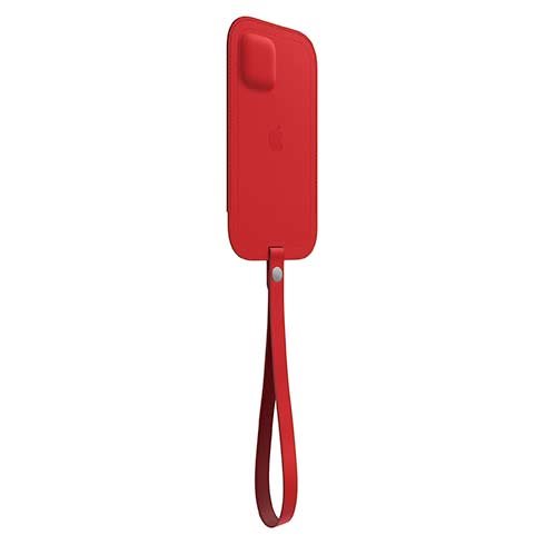 Apple iPhone 12 mini Leather Sleeve with MagSafe, (PRODUCT) red Apple iPhone 12 mini Leather Sleeve with MagSafe, (PRODUCT) red