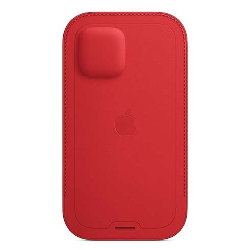 Apple iPhone 12 mini Leather Sleeve with MagSafe, (PRODUCT) red Apple iPhone 12 mini Leather Sleeve with MagSafe, (PRODUCT) red