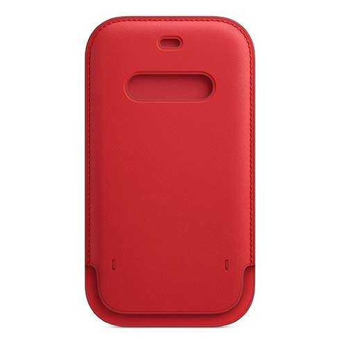 Apple iPhone 12 mini Leather Sleeve with MagSafe, (PRODUCT) red