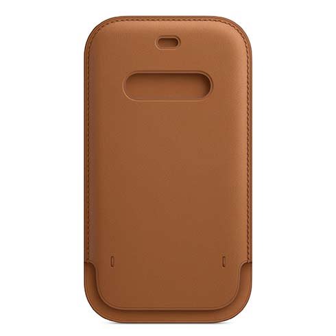 Apple iPhone 12 Pro Max Leather Sleeve with MagSafe, saddle brown