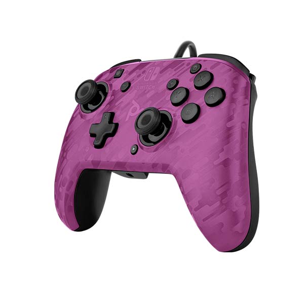 Káblový ovládač PDP Faceoff Deluxe+ Audio pre Nintendo Switch, Camo Purple