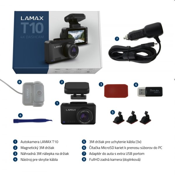 Lamax T10 4K GPS, autokamera s hlásením radarov Lamax T10 4K GPS, autokamera s hlásením radarov