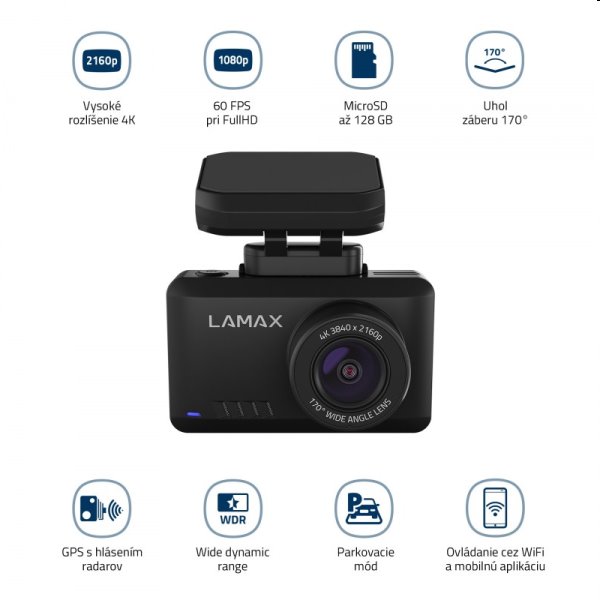 Lamax T10 4K GPS, autokamera s hlásením radarov Lamax T10 4K GPS, autokamera s hlásením radarov