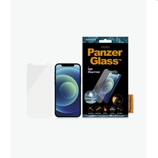 Ochranné sklo PanzerGlass Standard Fit AB pre Apple iPhone 12 mini, priesvitné