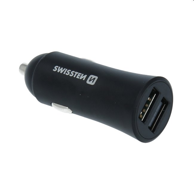 Autonabíjačka Swissten s podporou Qualcomm Quick Charge 3.0, 30W, matná čierna Autonabíjačka Swissten s podporou Qualcomm Quick Charge 3.0, 30W, matná čierna