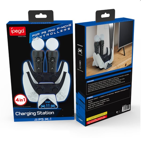 Duálna nabíjacia stanica iPega P5011 pre PS5 DualSense a Move Controller