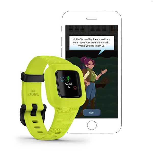 Garmin Vivofit jr. 3, detský smart náramok, zelený