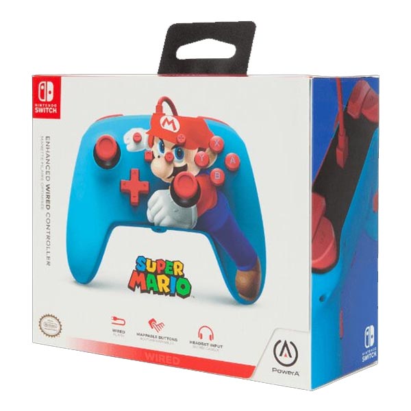 Káblový ovládač PowerA Enhanced pre Nintendo Switch, Mario Punch