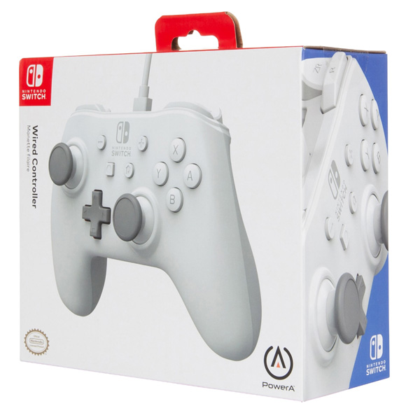 Káblový ovládač PowerA pre Nintendo Switch, Matte White