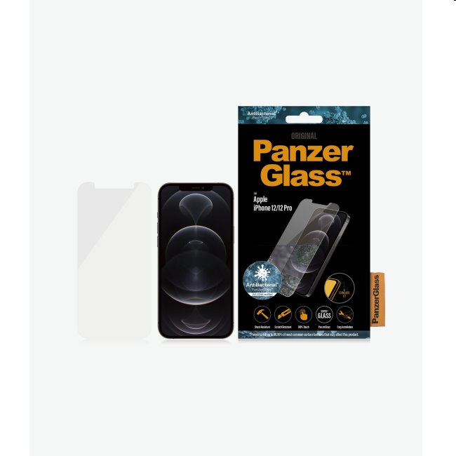 Ochranné sklo PanzerGlass Standard Fit AB pre Apple iPhone 12, 12 Pro, priesvitné Ochranné sklo PanzerGlass Standard Fit AB pre Apple iPhone 12, 12 Pro, priesvitné