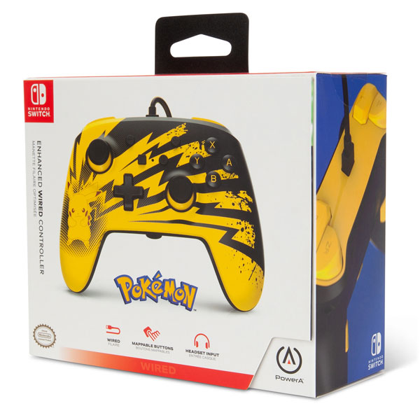 PowerA Enhanced Wired Controller for Nintendo Switch, Lightning Pikachu