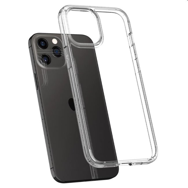 Zadný kryt Spigen Crystal Hybrid pre Apple iPhone 12/12 Pro, transparentná