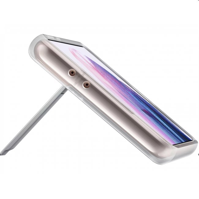 Puzdro Clear Standing Cover pre Samsung Galaxy S21 Plus, transparent Puzdro Clear Standing Cover pre Samsung Galaxy S21 Plus, transparent