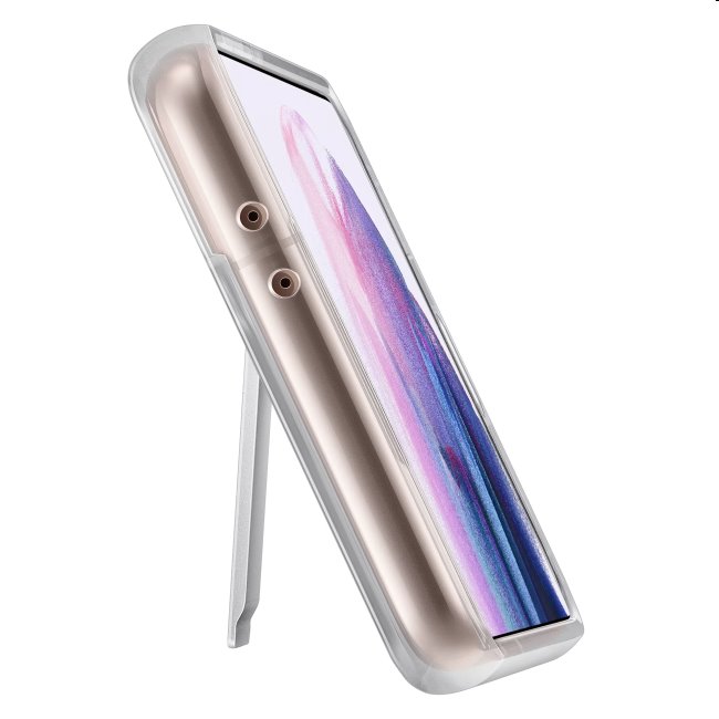 Puzdro Clear Standing Cover pre Samsung Galaxy S21 Plus, transparent Puzdro Clear Standing Cover pre Samsung Galaxy S21 Plus, transparent